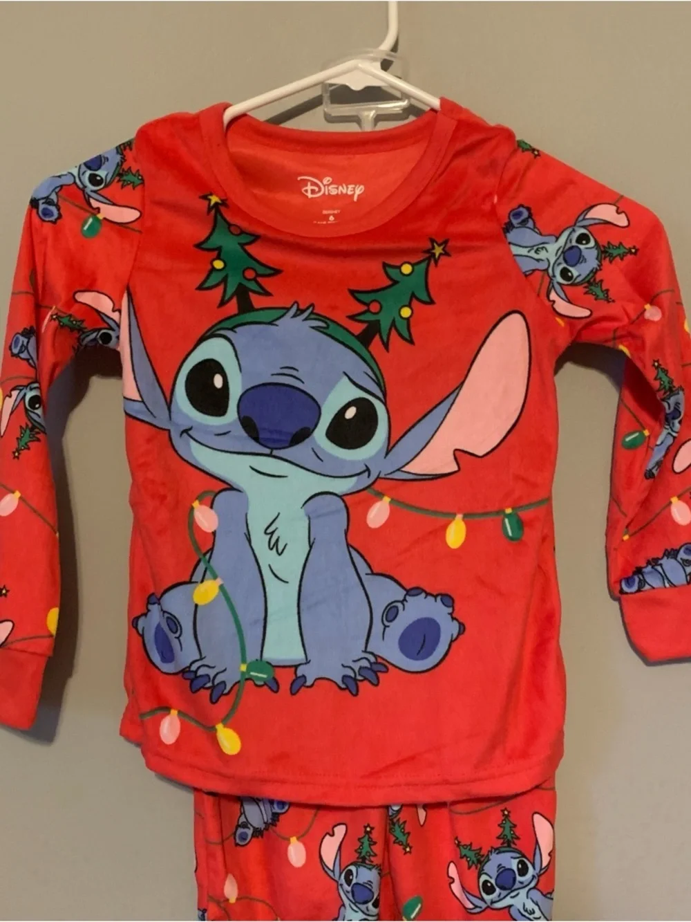NWT. DISNEY Stitch Holiday Pajama Set